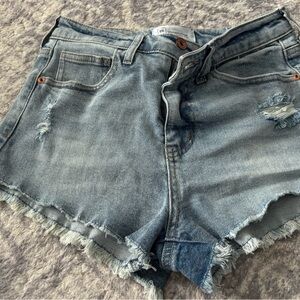 RE Generation Light Blue Distressed Jean Shorts size 3